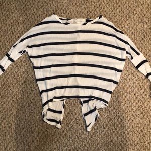 Blue and white stripped summer sweater